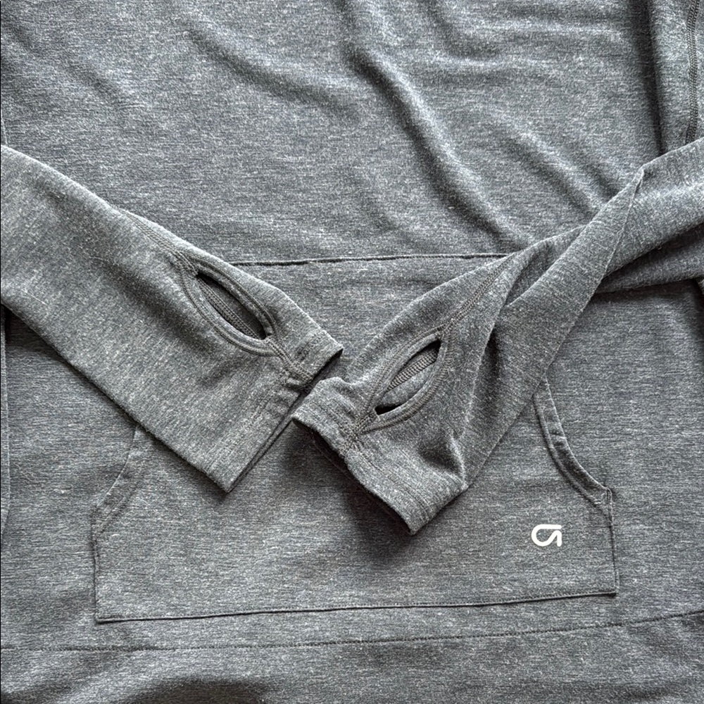 GAP Charcoal Hooded Cowl Neck Long Sleeve Top - Picture 3 of 3
